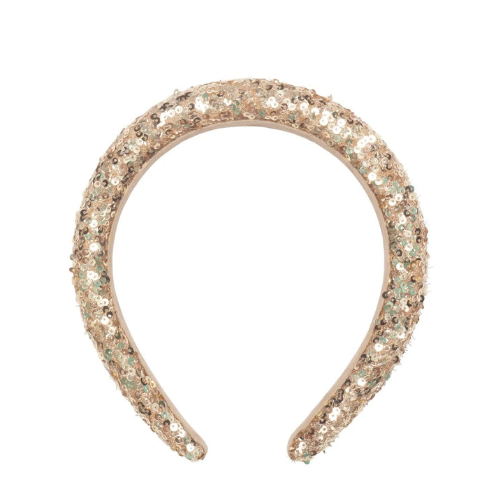 Gold Sequin Pladded headband  Gull