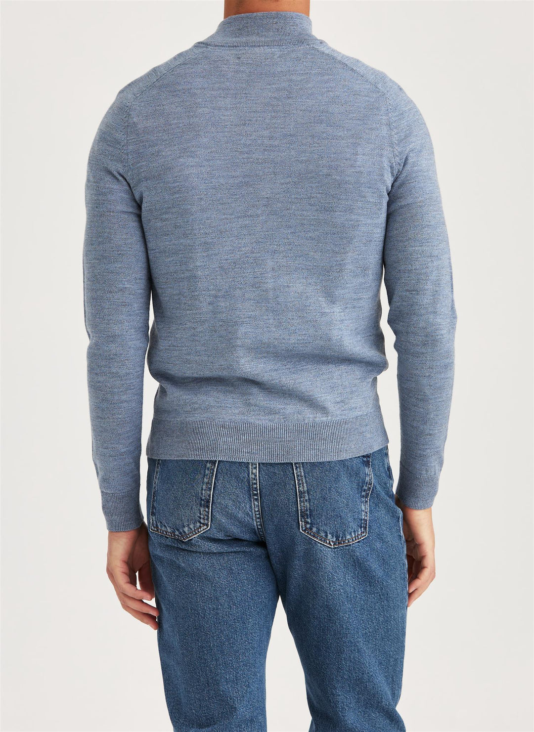 Merino John Zip  Blue