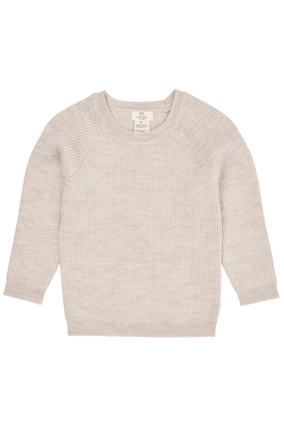 MERINO CLASSIC RIB BLOUSE  Pale Cream Melange