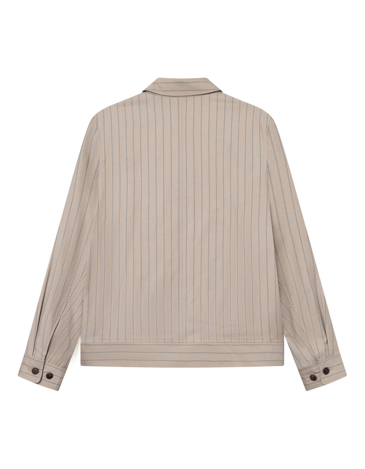Como Pin Light Wool Coach Jacket  Dark Sand
