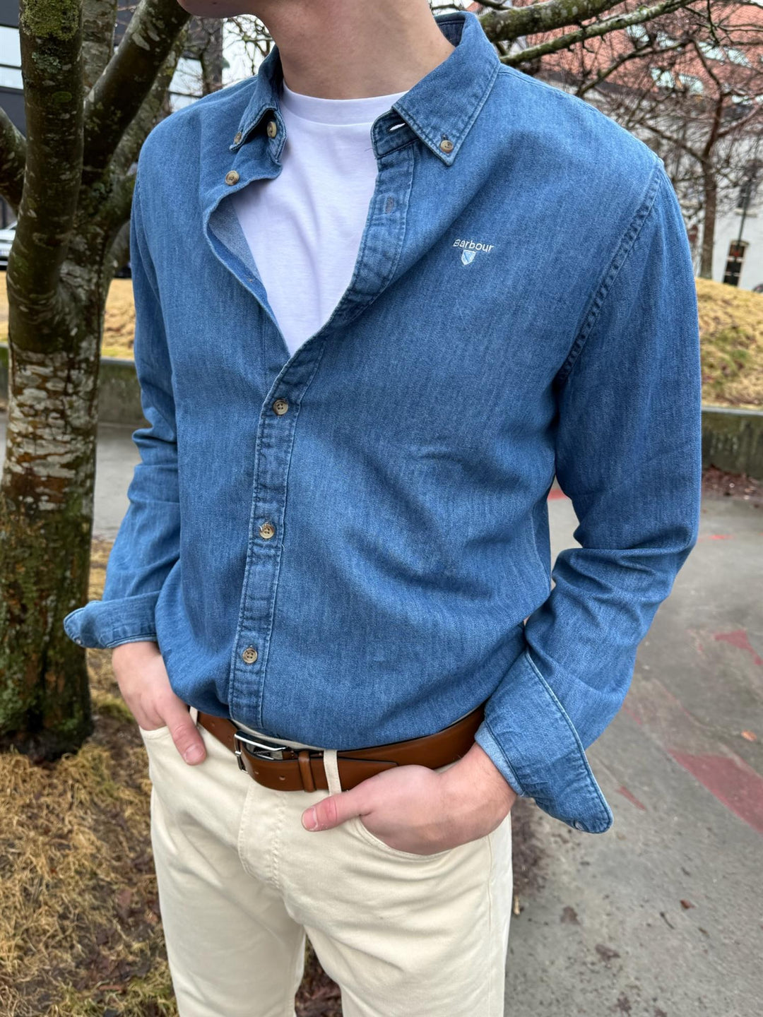 Barbour Crest Shirt  Chambray