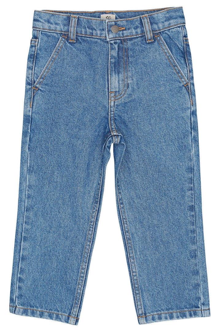 ORGANIC JUNIOR JEANS, REUGULAR FIT  Indigo Blue Washed