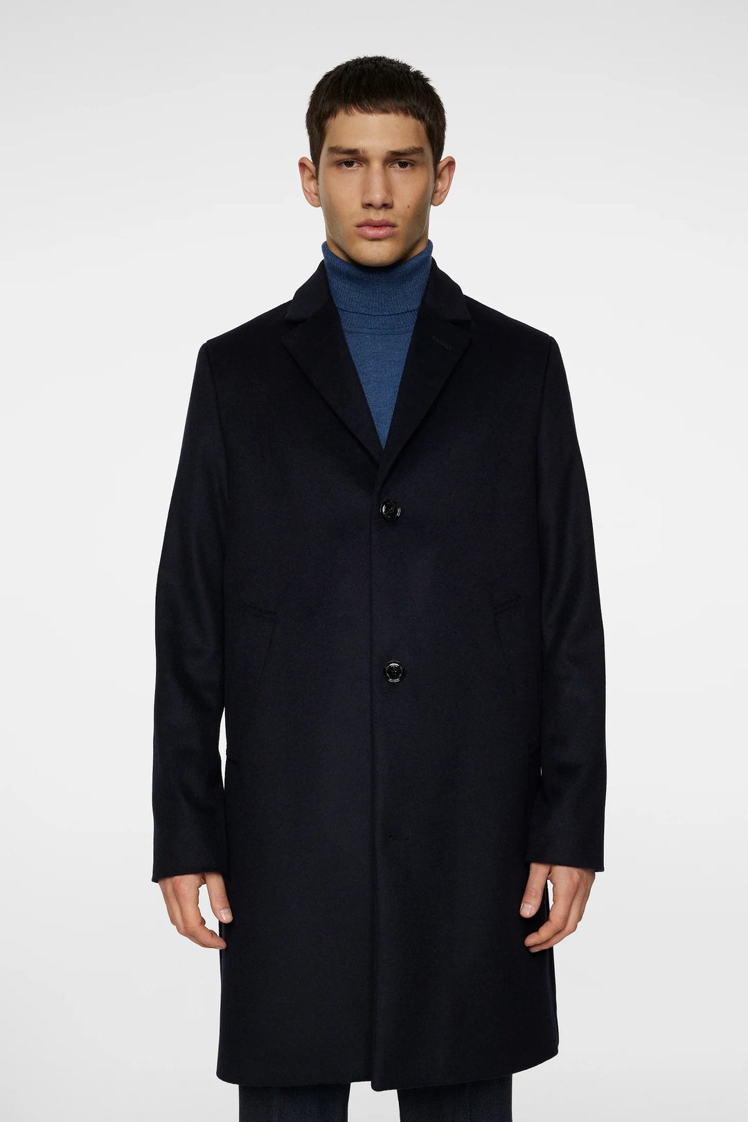 August Melton Cashmere Coat  Navy