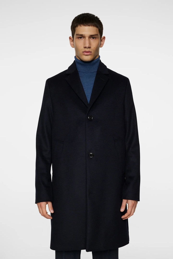 August Melton Cashmere Coat  Navy