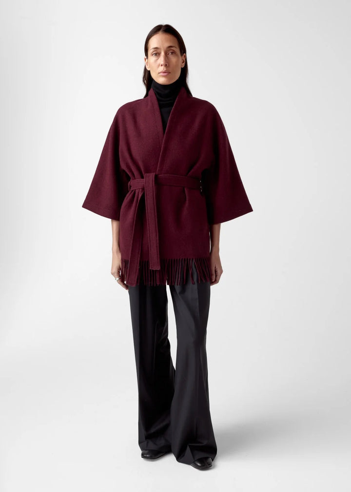 Akila Lambswool Jacket  Burgundy