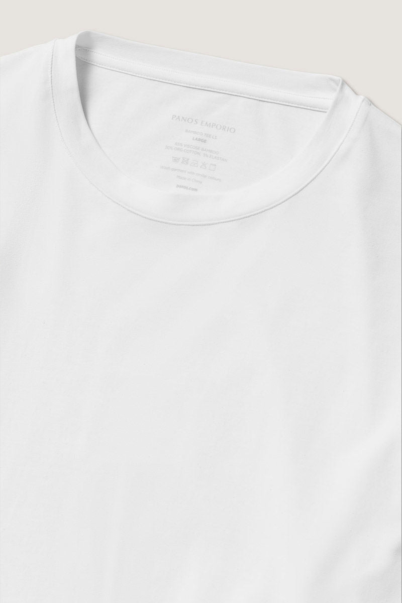 BAMBOO/C CREW LS  White