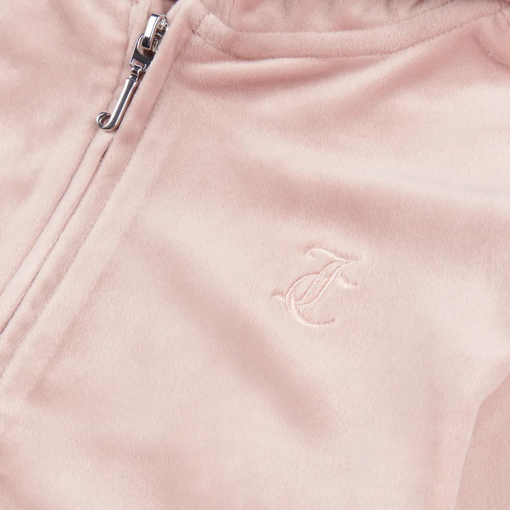 EMBRO VELOUR ZIP HOODIE  Adobe Rose