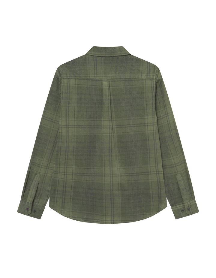 Kash Check Corduroy Shirt  Duffel Bag Green
