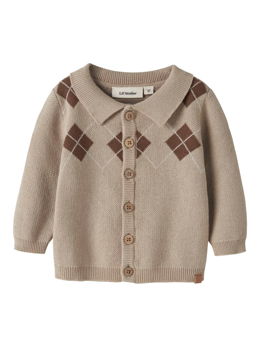 Ronan Ls Knit Polo Card Lysegrå