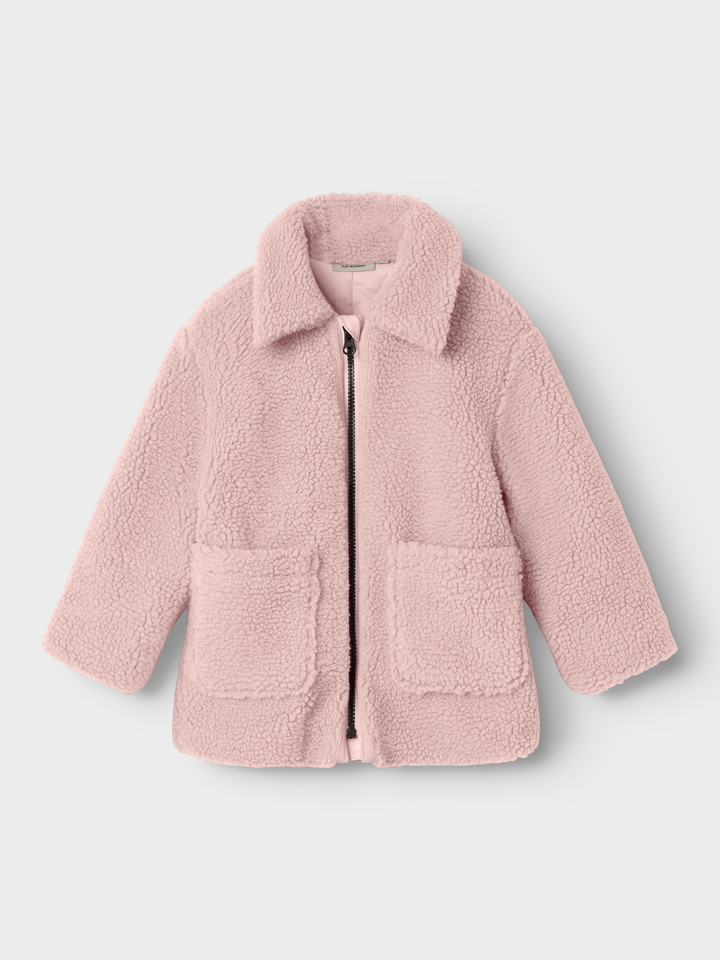Nmnnalo Long Sherpa Jkt Solid Lil  Lyserosa