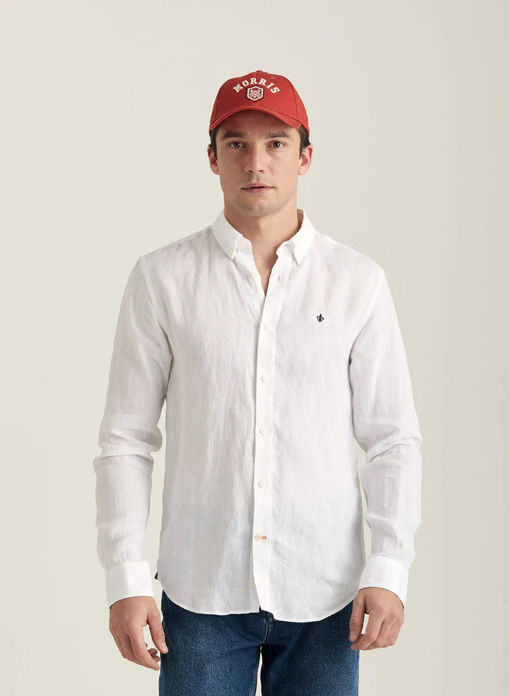 Douglas BD Linen Shirt LS  Off White