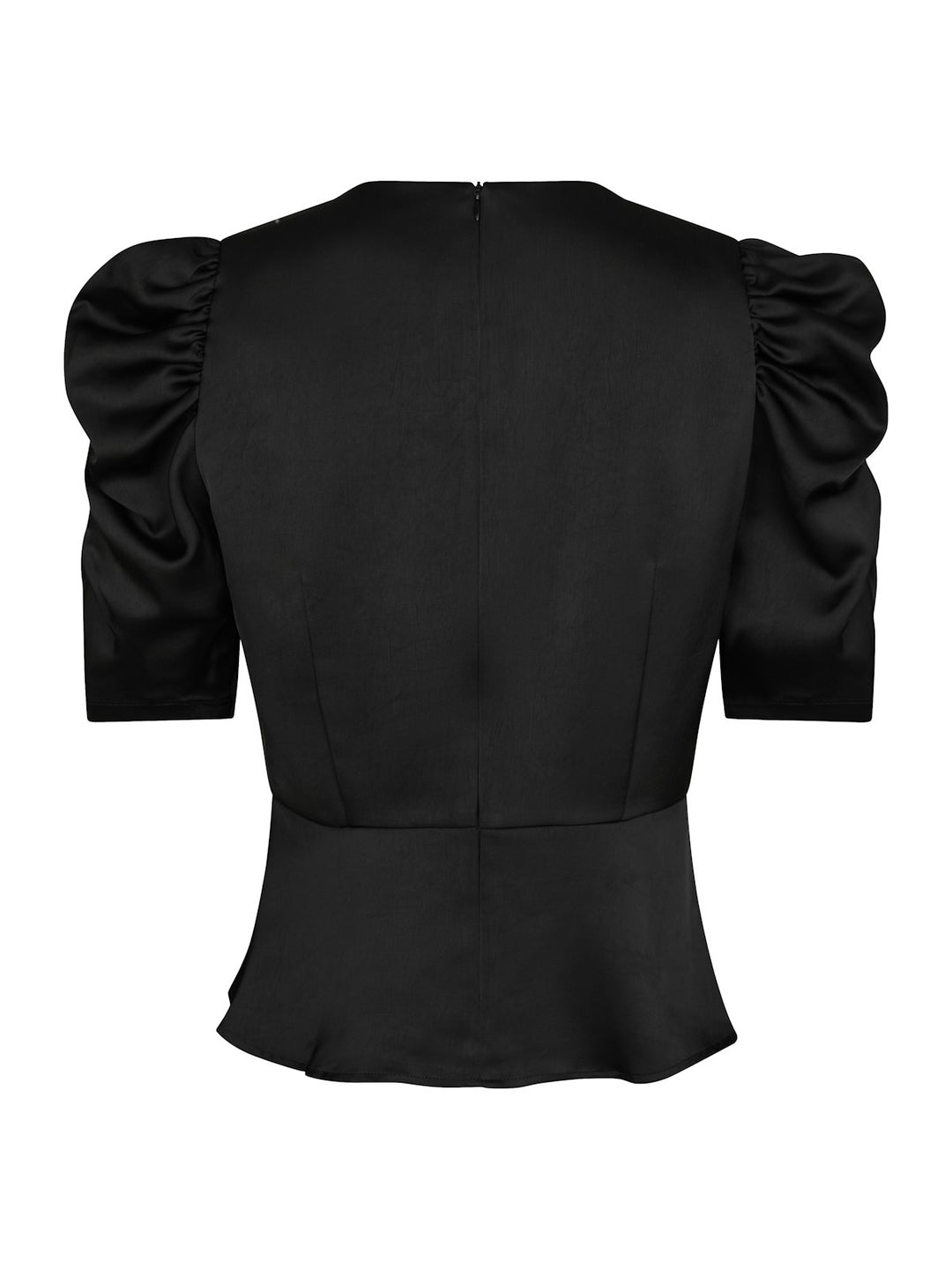 Benua Heavy Sateen Blouse  Black