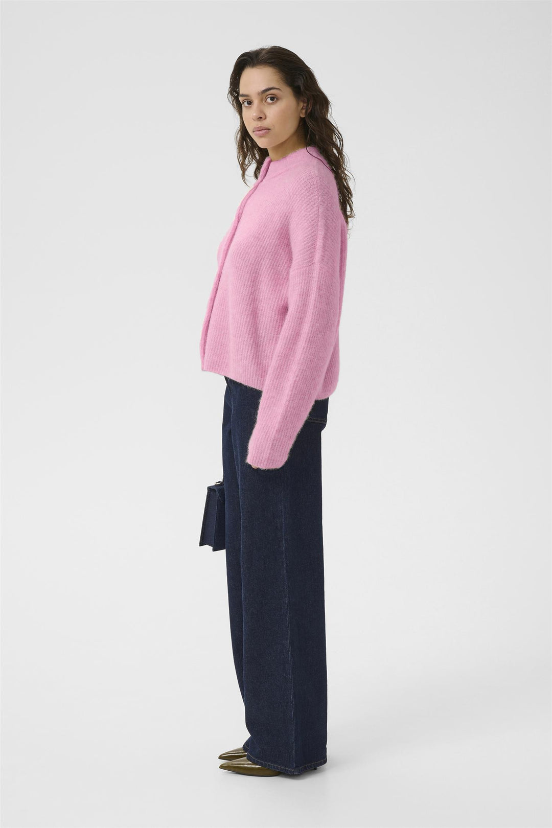 ALPHAGZ SHORT CARDIGAN  Begonia Melange