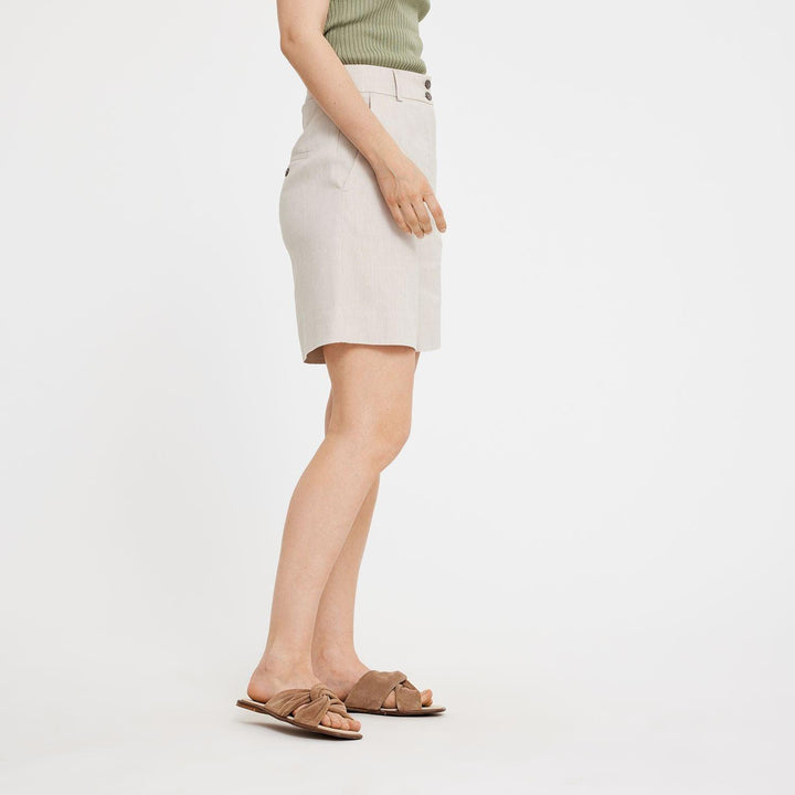 LauraFV Midi Shorts 769  Sand Linen