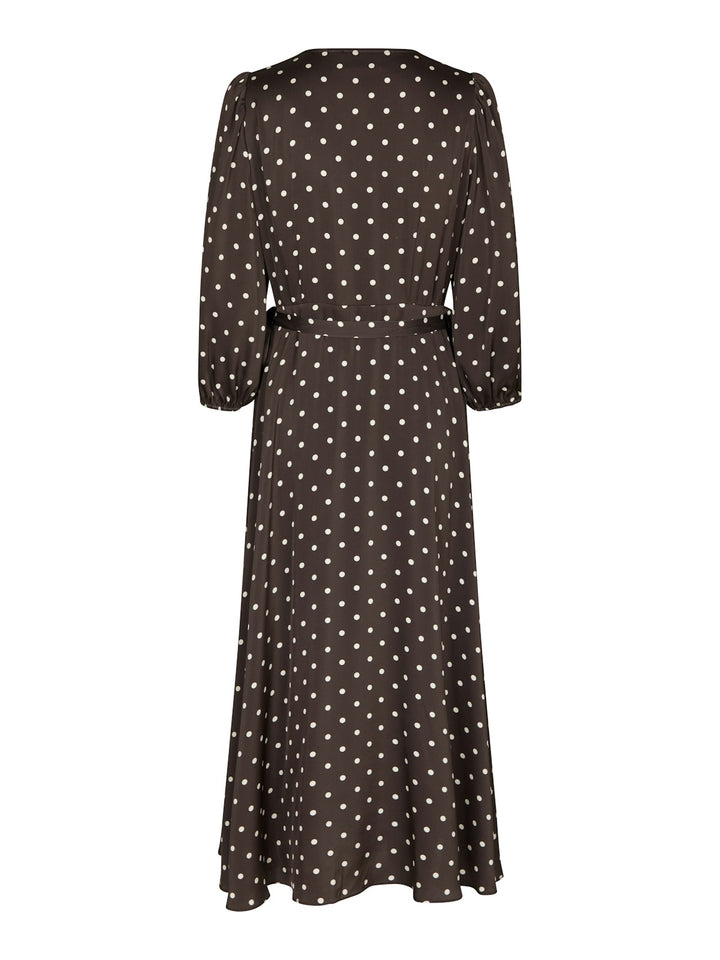 Malinga Dot Dress  Dark Brown