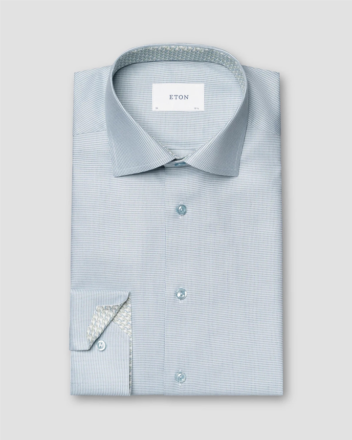 Semi Solid Effect Dobby Shirt  Light Green