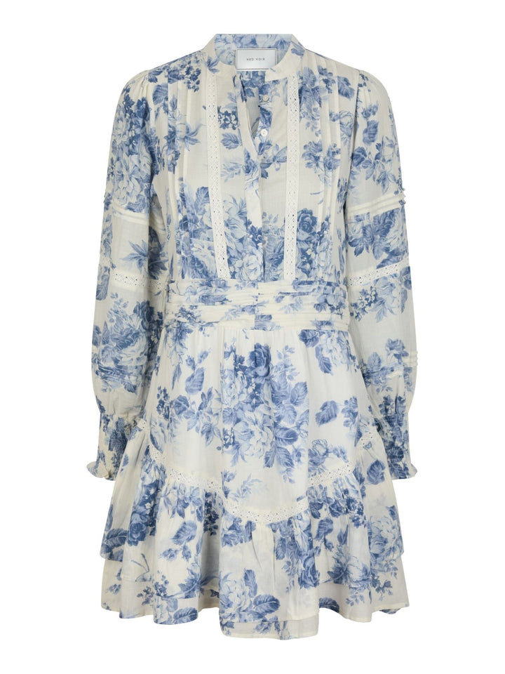 ROBERTA FLOWER FLOW DRESS  Light Blue