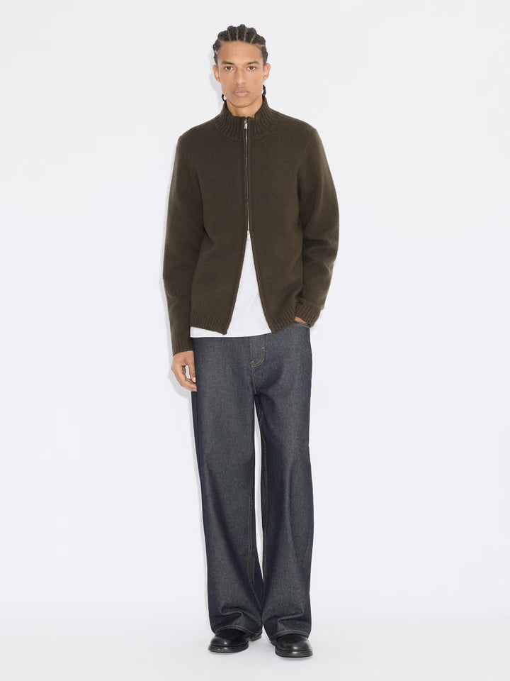 Andreas Zip-Up Cardigan  Dk. Green