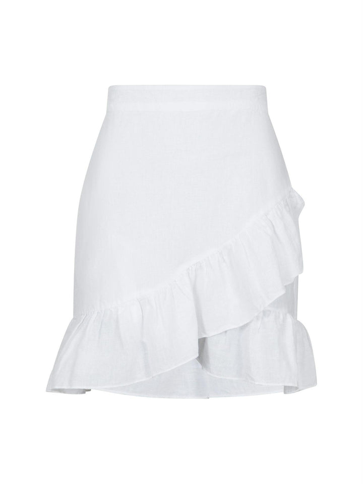 Bekka Linen Skirt  White