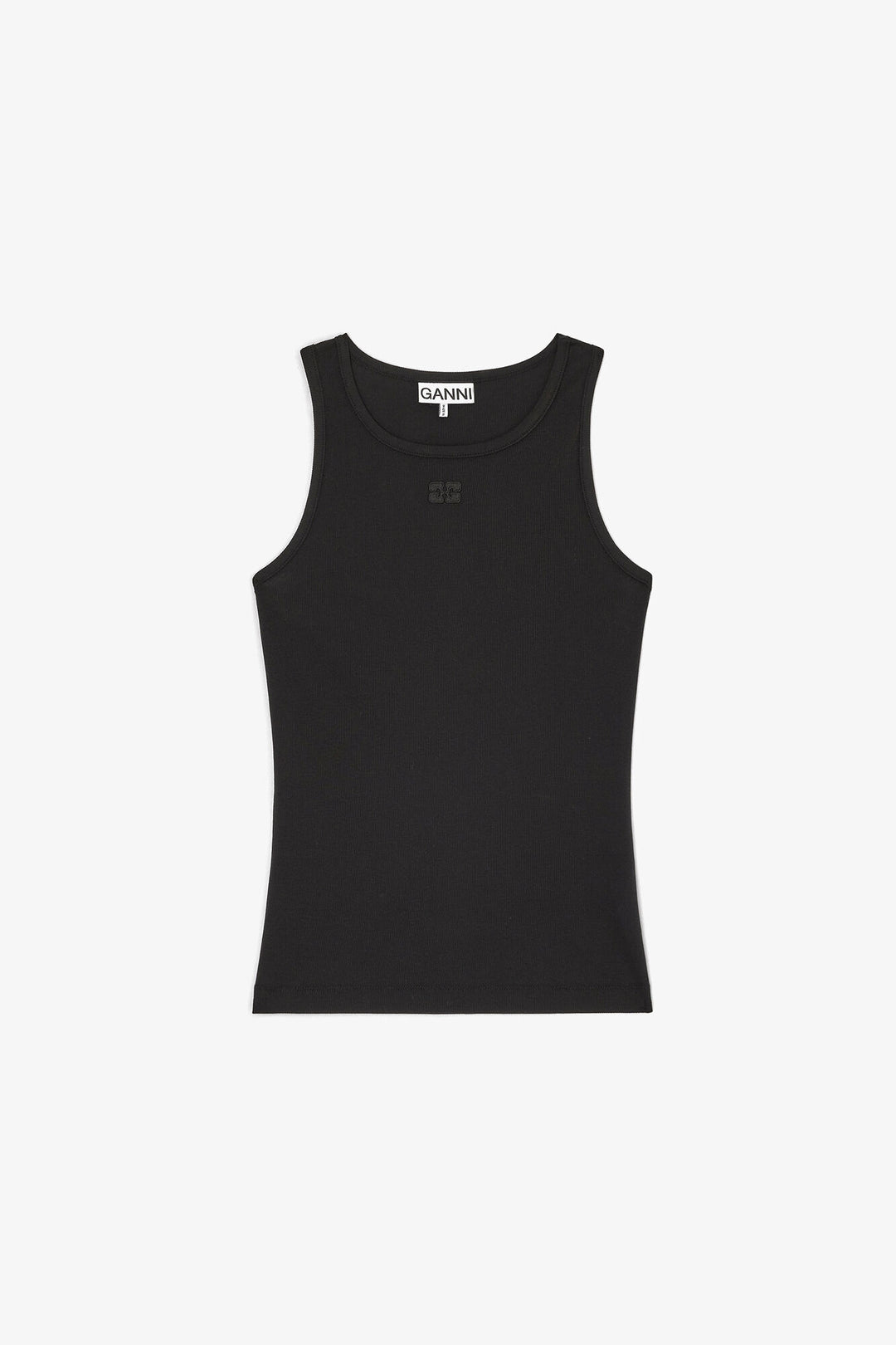 Soft Cotton rib Tank Top  Black