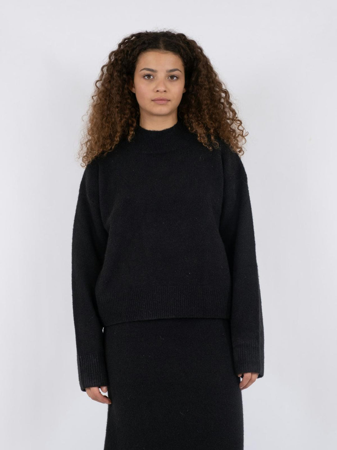 Paulina Knit Blouse  Black