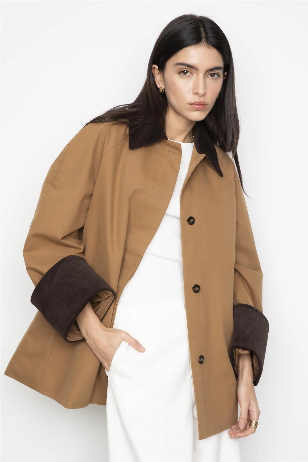 Heather Jacket  Dark Camel