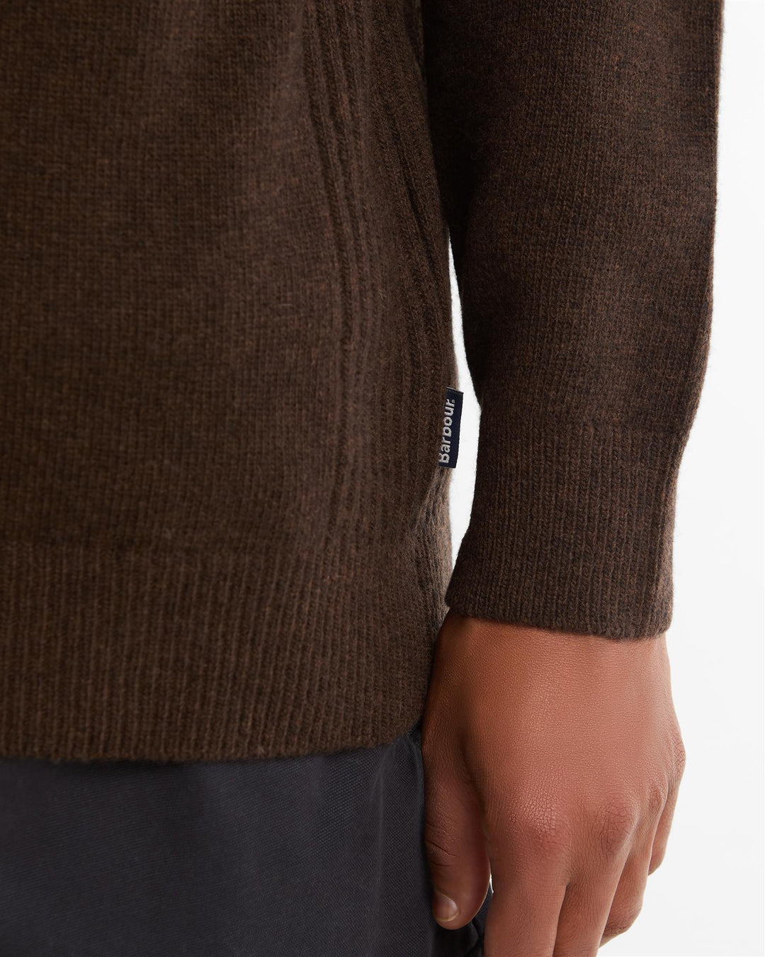 Barbour Holden Half Zip  Dark Oak