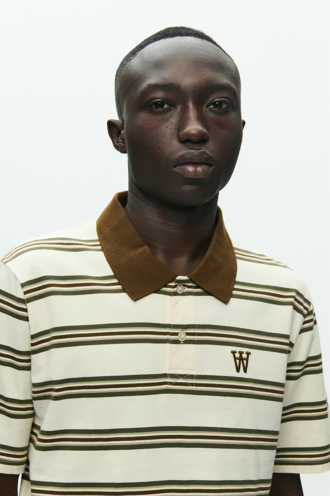 WWColton polo 25381  Desert Palm Stripe