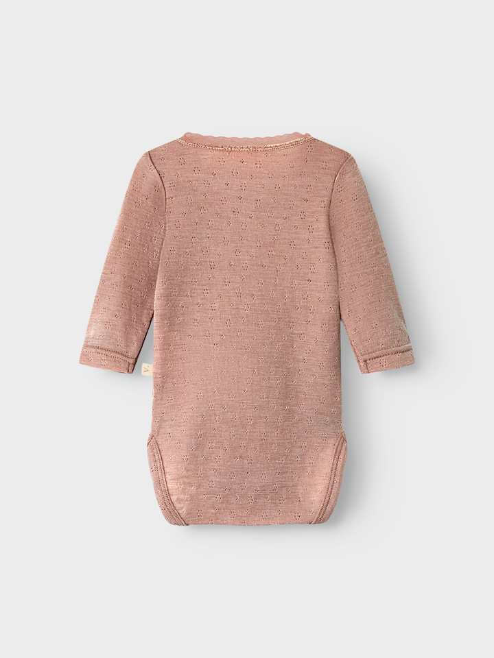 Nbfnoel Nab Ls Slim Wool Body Lil  Lysebrun