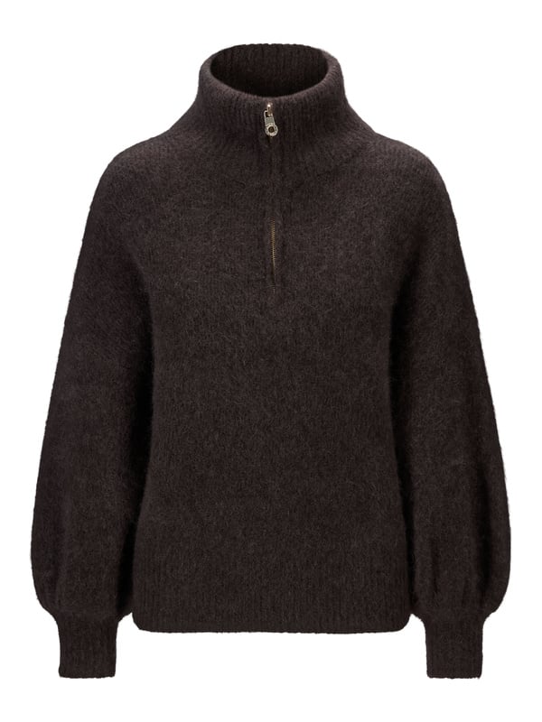 LI CHUNKY SWEATER  Dark Brown