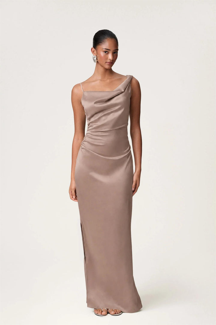 Almeria Dress  Taupe