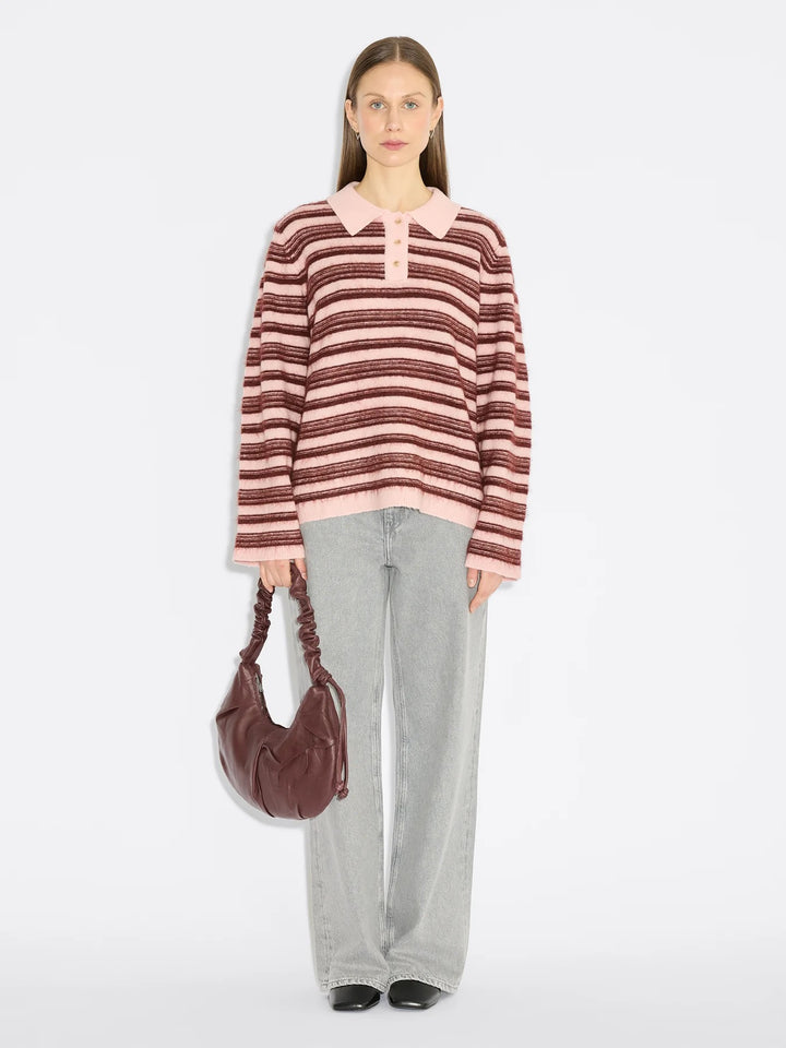 Olivia Wool Polo  Lt. Pink Mix