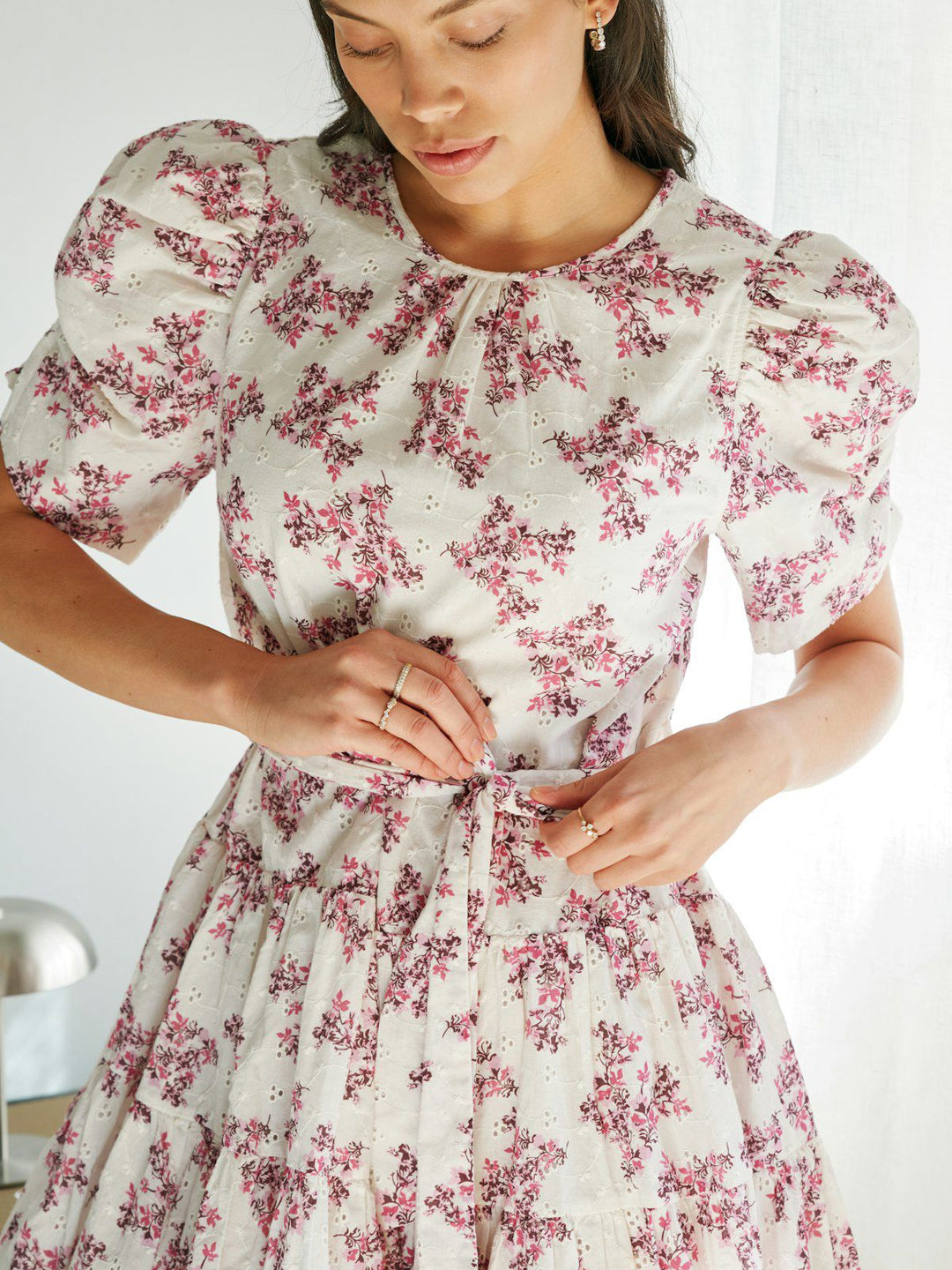 Annitas Starling Flower Dress  Fuchsia