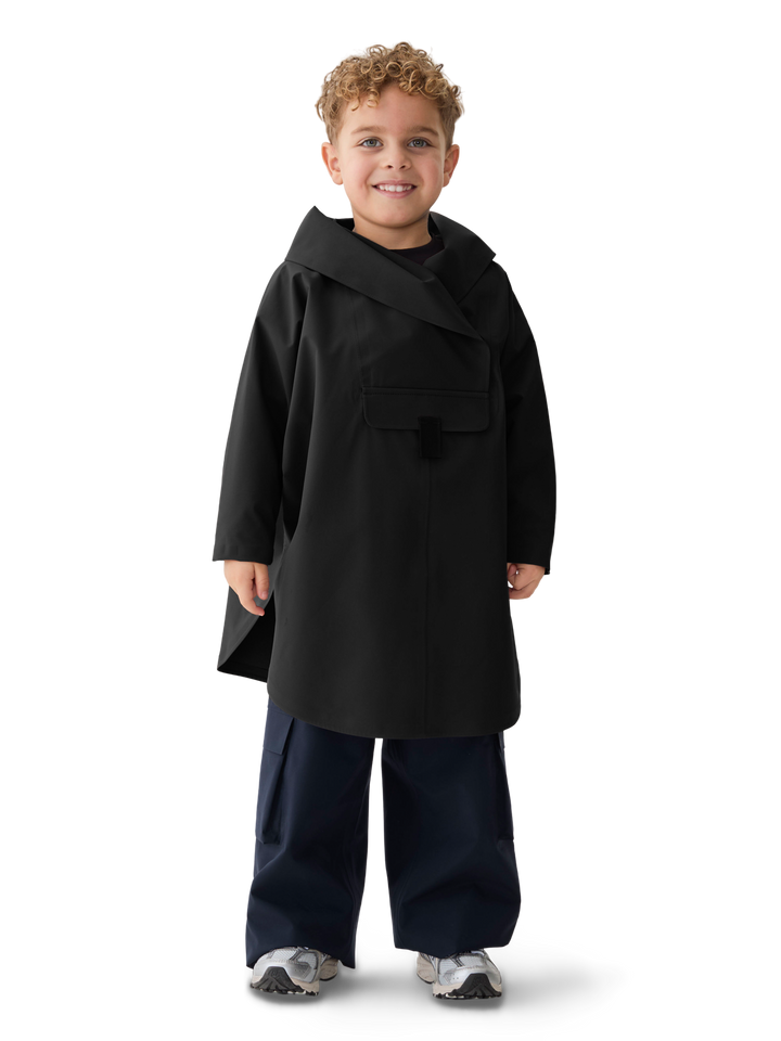 BERGEN MINI PONCHO  Black