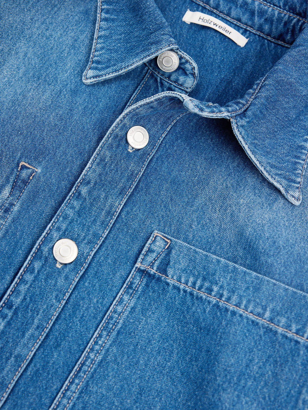 Relaxed Denim Short Sleeve  Blue