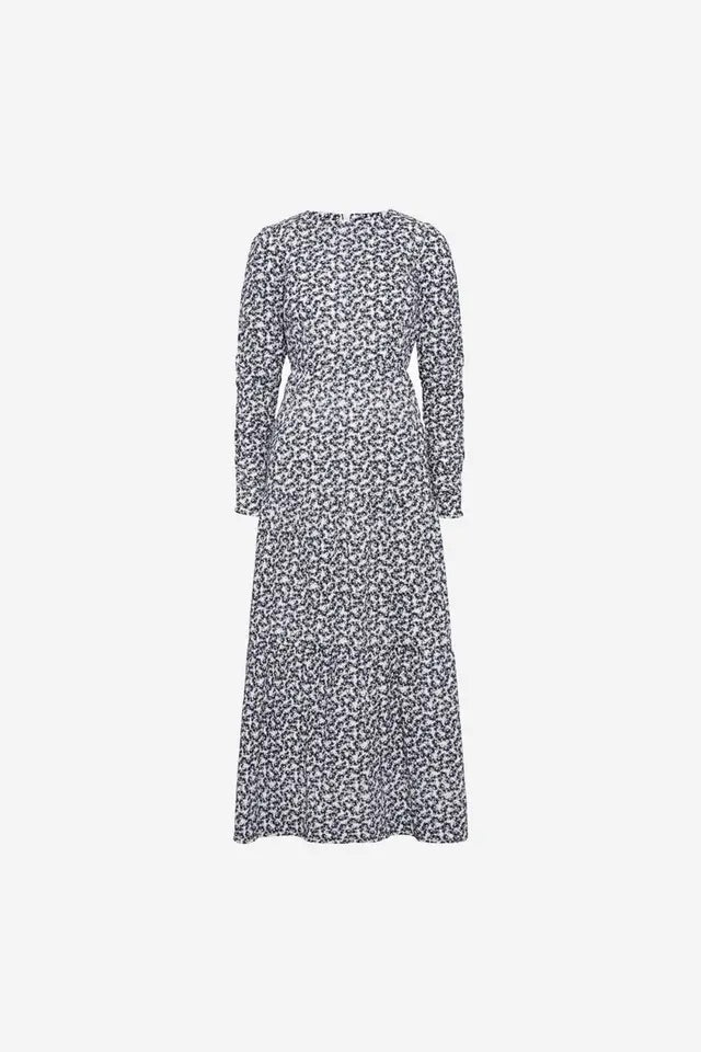 Dora Dress  Navy Rosehip Print