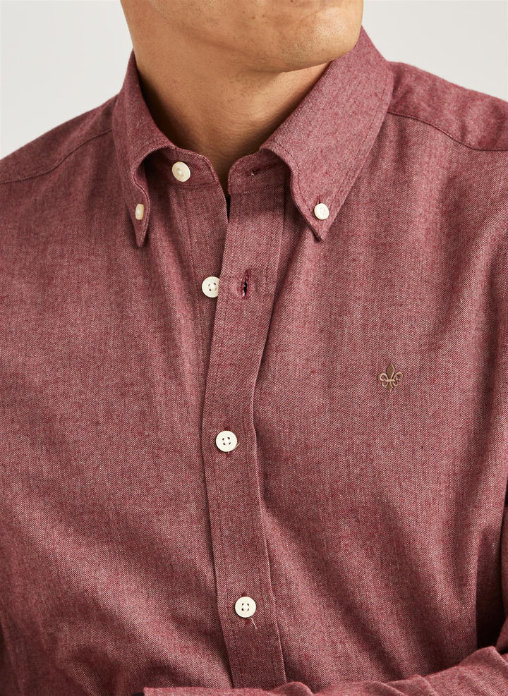 Watts Flannel Shirt-Slim Fit  Wine Red