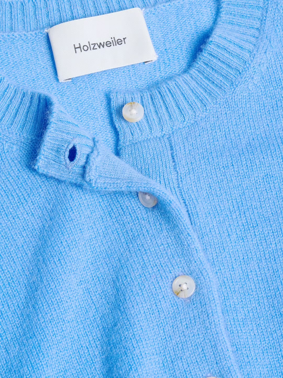W. Cashmere Cardigan  Blue