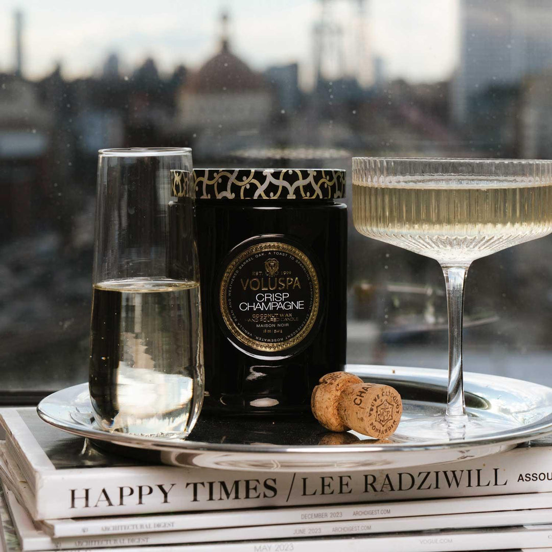 LARGE JAR CANDLE 100 TIM  Crisp Champagne