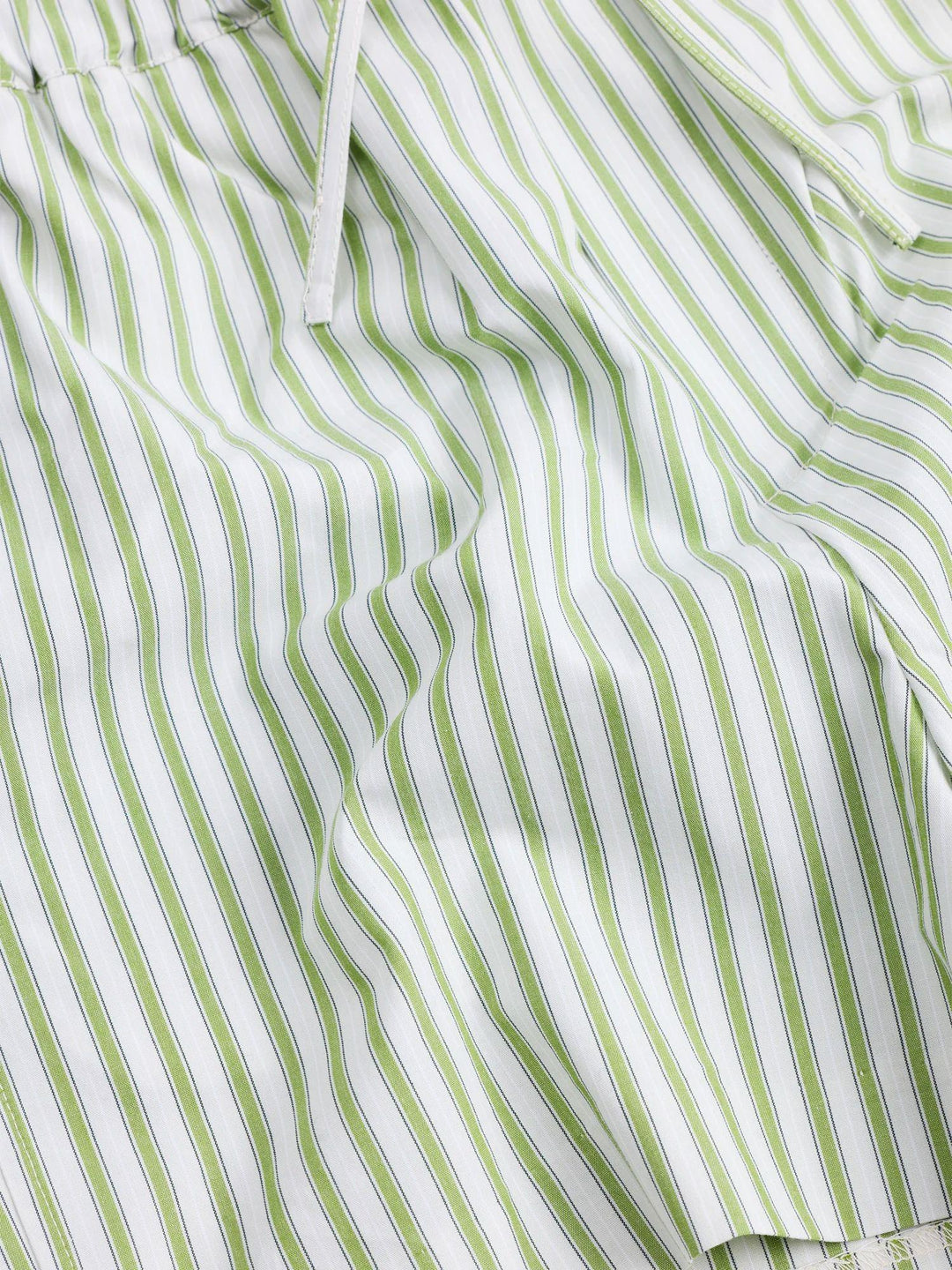 Loose Stripe Shorts  Green Stripe