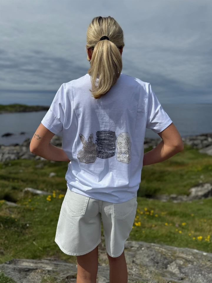 Basic Cotton Jersey Animals Relaxed T-shirt  Bright White
