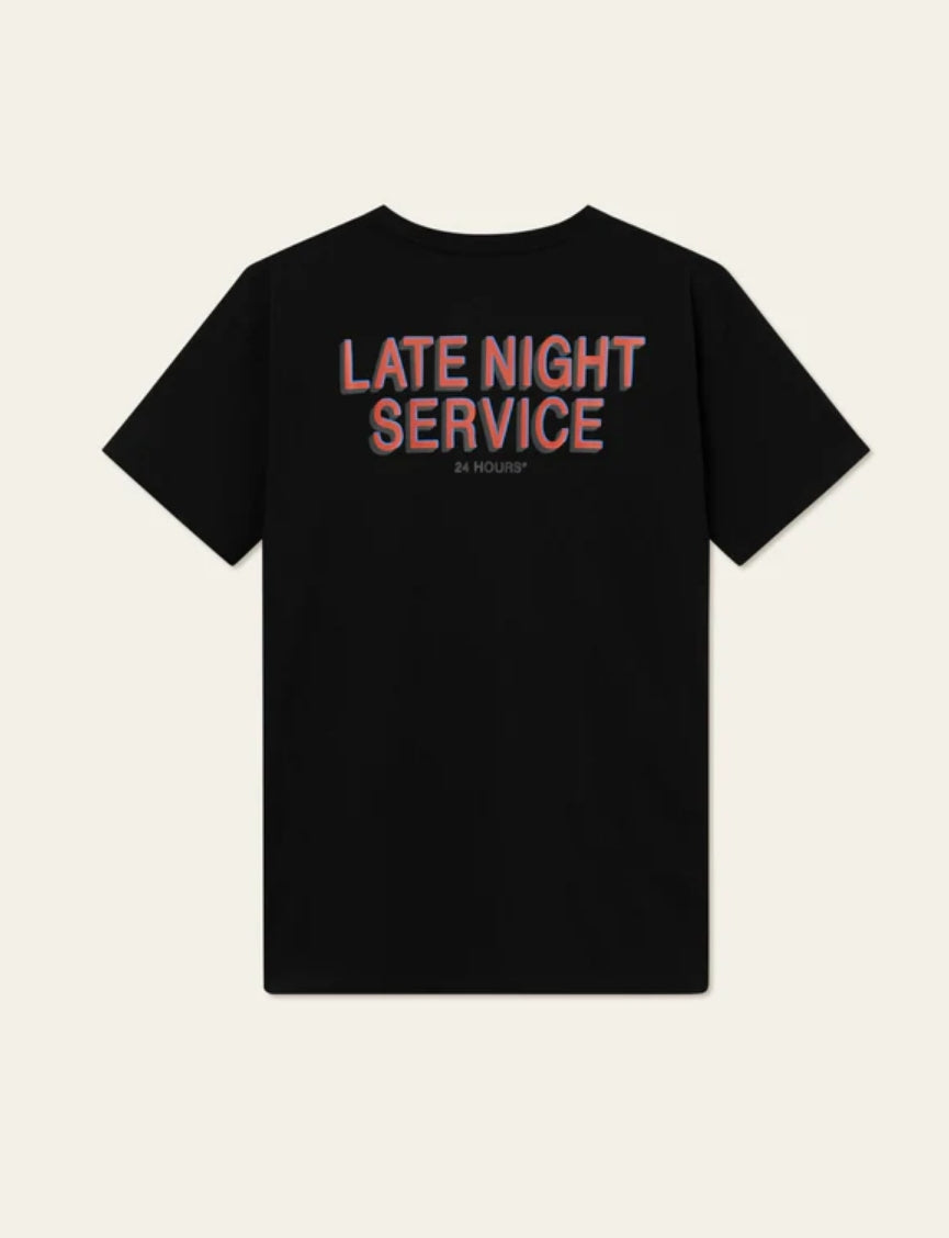 Late Night Service T-Shirt  Black