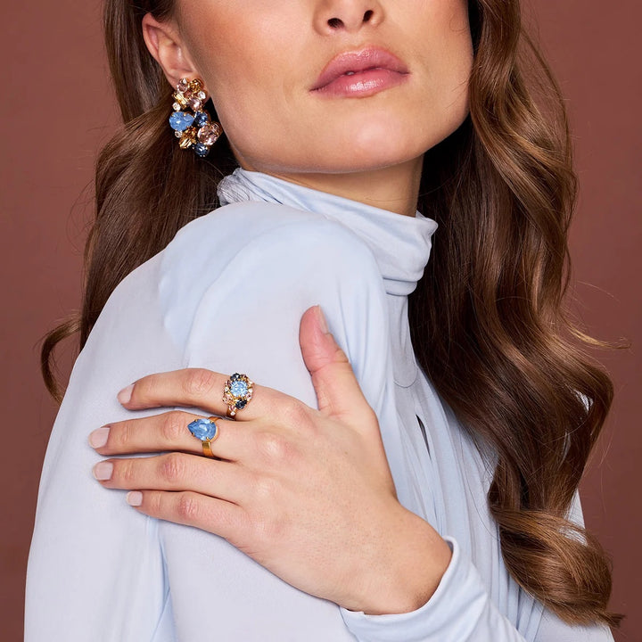 MINI DROP RING GOLD Denim Ignite
