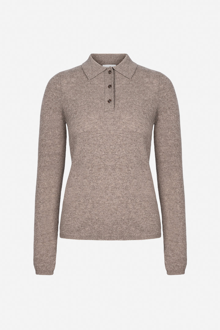 Jolanda Knit  Dark Taupe Melange