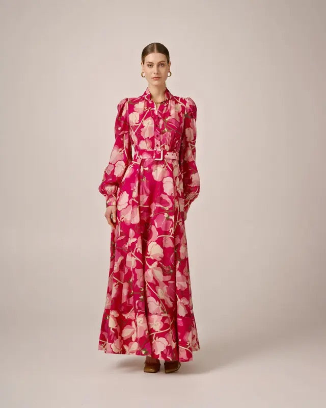 VISCOSE BELT DRESS  317-Amour