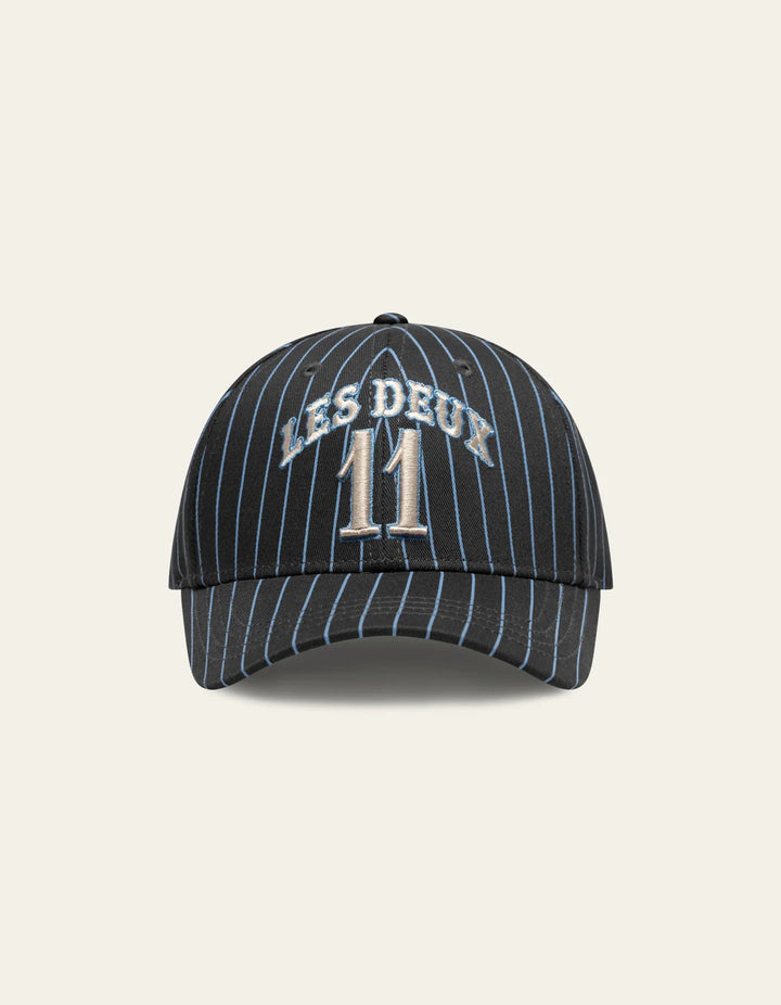Blake W Pinstripe Baseball Cap KIDS  Raven Grey