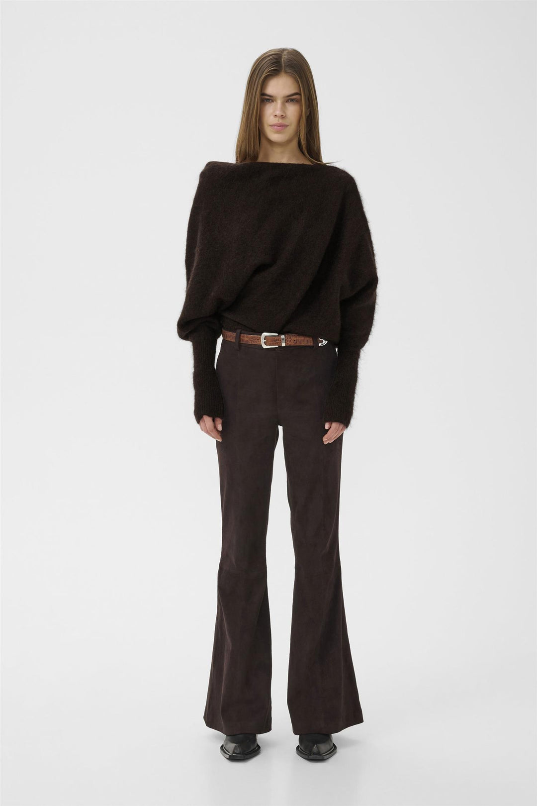 Debbie Drape Pullover  Ganache Melange