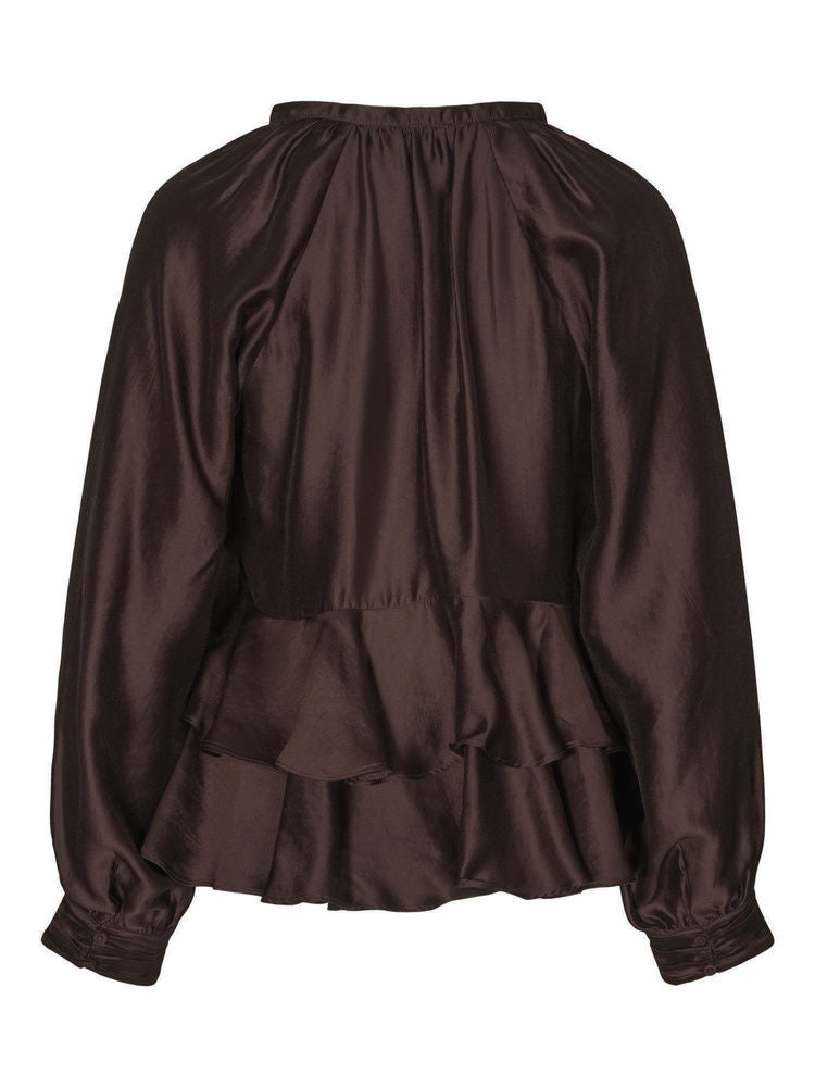 Uma Blouse  Warm Chocolate