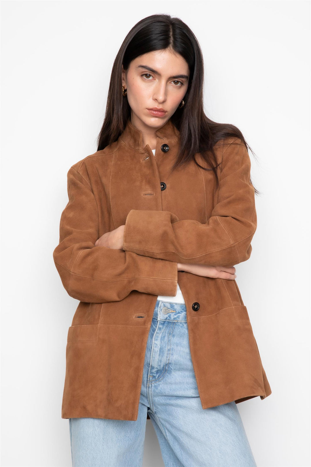Lauren Leather Jacket  Camel Suede