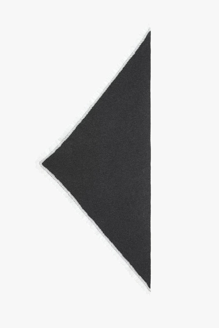 WOOL LACE TRIANGULAR SCARF Phantom 252